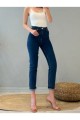 Phoebe Lacivert Skiiny Mom (fit Mom) Yüksek Bel Mom Jeans Boyfriend