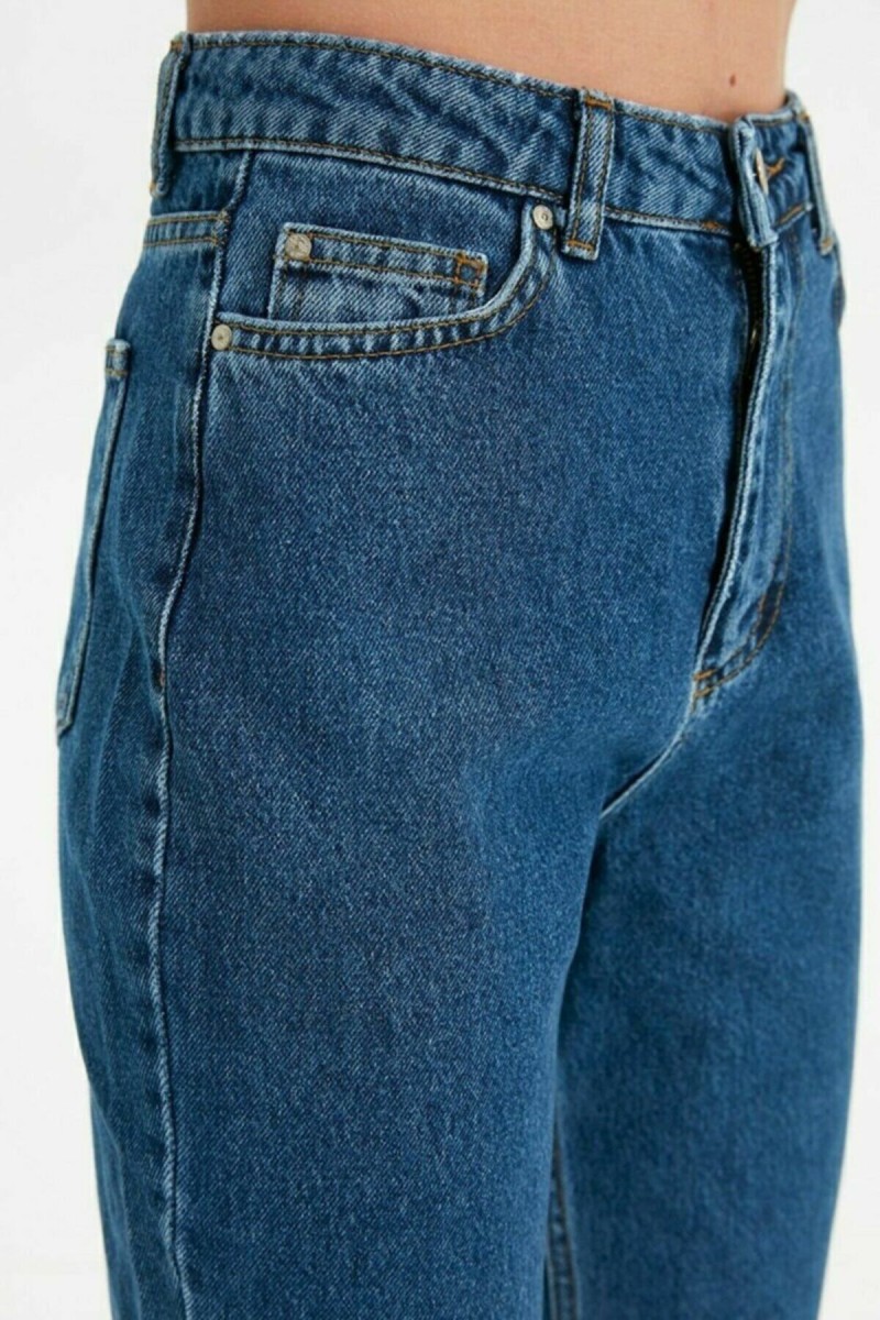 Mavi Mom Jean Yüksek Bel Mom Jean