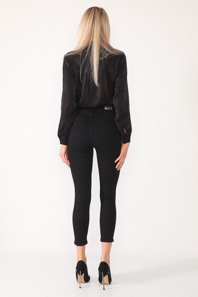 Bony Siyah Skinny Jeans Kot Pantolon (SİMSİYAH)