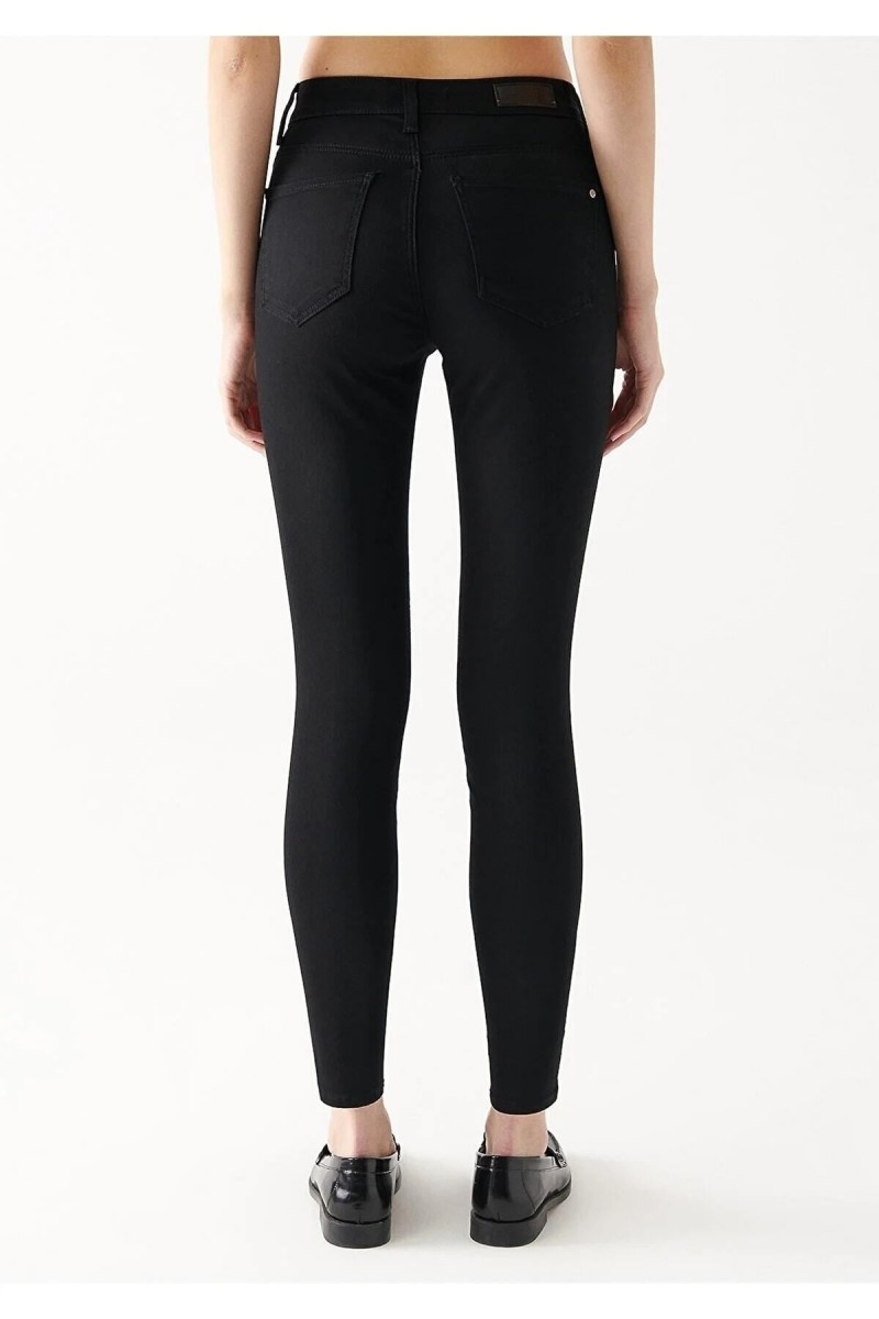 Lucy E.x.t.r.a Black Yüksek Bel Jeans Pantolon Solmaz Siyah Jeans(toparlayıcı)