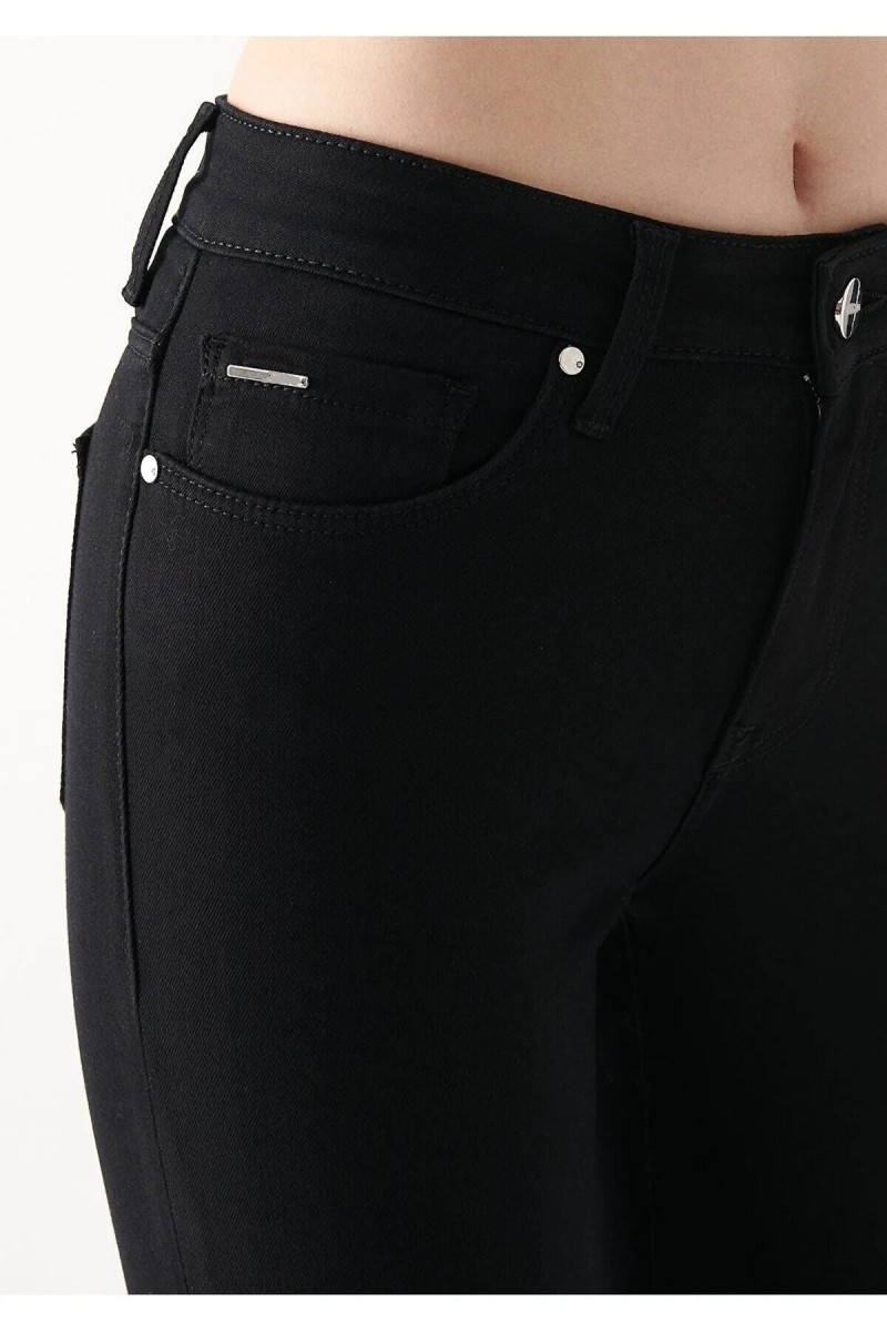 Lucy E.x.t.r.a Black Yüksek Bel Jeans Pantolon Solmaz Siyah Jeans(toparlayıcı)