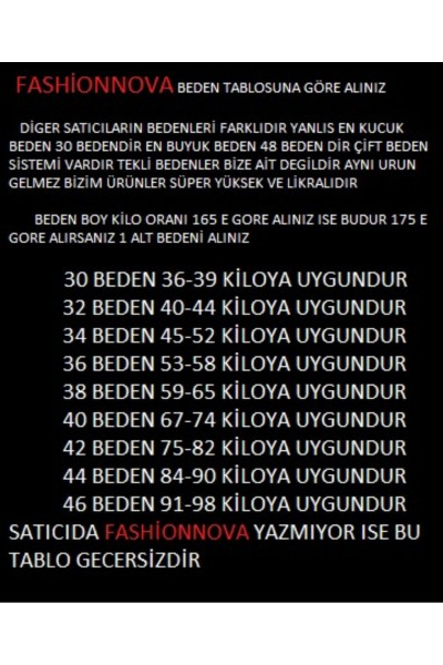 Maybach Power Likralı Kadın Orta Kar Süper Yüksek Bel Salaş Paça Jans Kot Pantolon