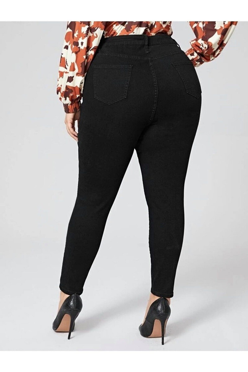 Siyah Büyük Beden Sımsıkı Toparlayıcı Jeans Sımsıkı Siyah Büyük Beden Sımsıkı Toparlayıcı Jeans Sımsıkı