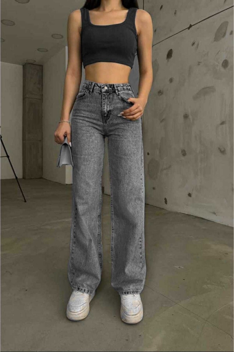 90 s Füme Likralı Süper Yüksek Bel Salaş Jean Pantolon 90 s Füme Likralı Süper Yüksek Bel Salaş Jean Pantolon