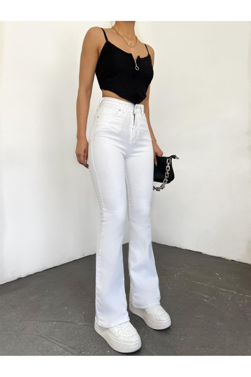 Big Beyaz Ispanyol Paça Kot Pantolon Yüksek Bel Ispanyol Jeans Toparlayıcı( Extra Rahat) Drv Big Beyaz Ispanyol Paça Kot Pantolon Yüksek Bel Ispanyol Jeans Toparlayıcı( Extra Rahat) Drv