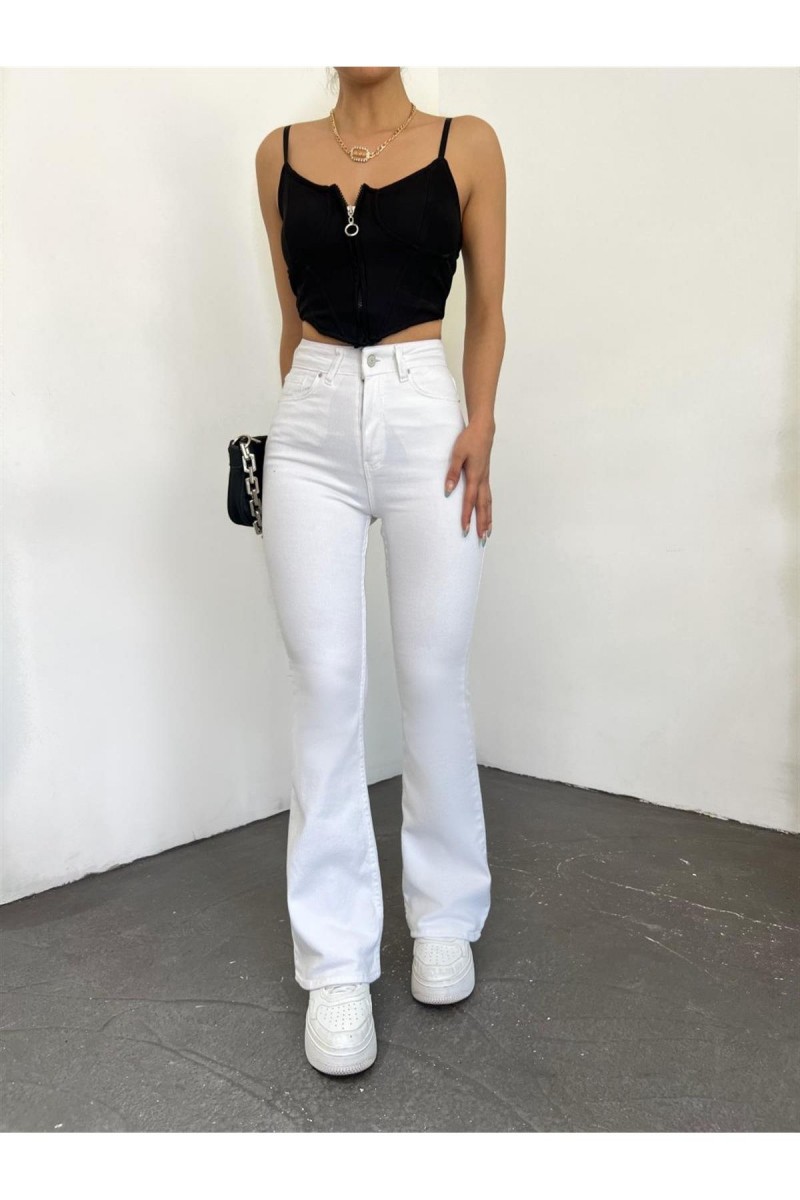Big Beyaz Ispanyol Paça Kot Pantolon Yüksek Bel Ispanyol Jeans Toparlayıcı( Extra Rahat) Drv Big Beyaz Ispanyol Paça Kot Pantolon Yüksek Bel Ispanyol Jeans Toparlayıcı( Extra Rahat) Drv