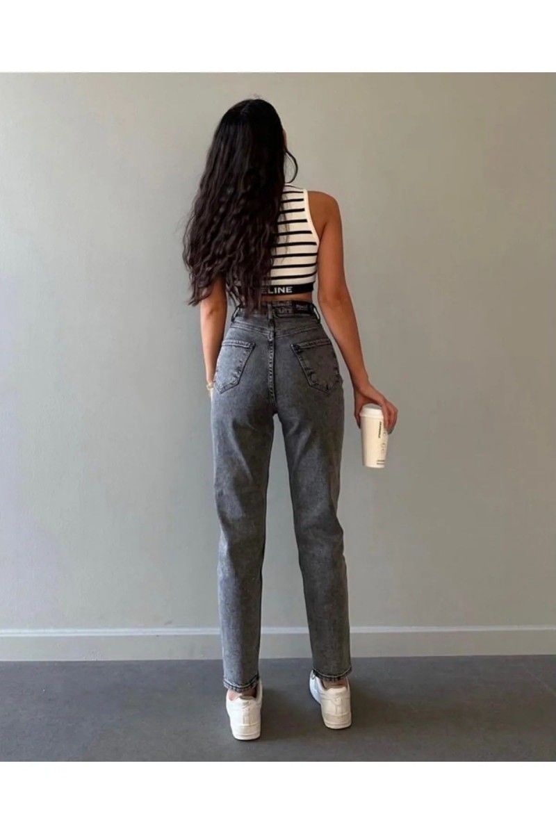 Mom Boyfrend Likralı Orta Bel Jean Pantolon Mom Boyfrend Likralı Orta Bel Jean Pantolon