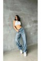 Talya Mavi Kar Yıkama Toka Detaylı Bol Kesim Geniş Paça Rahat Baggy Jean Kot Salaş Kadın Pantolon Talya Mavi Kar Yıkama Toka Detaylı Bol Kesim Geniş Paça Rahat Baggy Jean Kot Salaş Kadın Pantolon