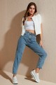 Alexandra Kar Yıkama Mom Jean Yüksek Bel Mom Jean