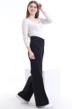Siyah Likralı Süper Yüksek Bel Salaş Jeans Palazzo Pantolon. (Süper Yüksek.) Wide Leg.