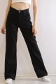 Siyah Likralı Süper Yüksek Bel Salaş Jeans Palazzo Pantolon. (SÜPER YÜKSEK.) Wide Leg.