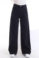 Siyah Likralı Süper Yüksek Bel Salaş Jeans Palazzo Pantolon. (Süper Yüksek.) Wide Leg.