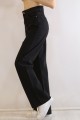 Siyah Likralı Süper Yüksek Bel Salaş Jeans Palazzo Pantolon. (SÜPER YÜKSEK.) Wide Leg.