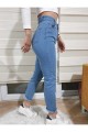 Kadın Açık Mavi Skinny Mom Jeans Mavi Mom Dar Kalıp Kot Pantolon Kadın Açık Mavi Skinny Mom Jeans Mavi Mom Dar Kalıp Kot Pantolon