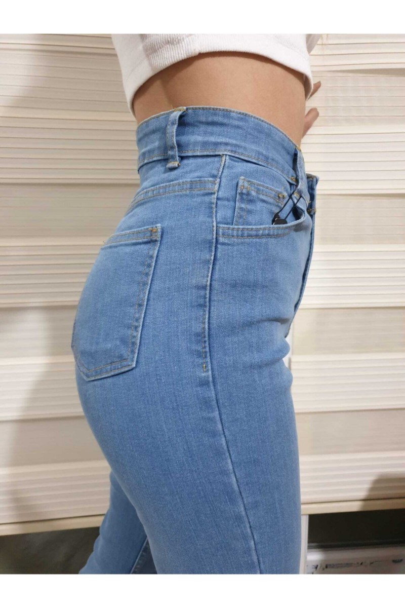 Kadın Açık Mavi Skinny Mom Jeans Mavi Mom Dar Kalıp Kot Pantolon Kadın Açık Mavi Skinny Mom Jeans Mavi Mom Dar Kalıp Kot Pantolon