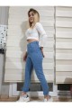 Kadın Açık Mavi Skinny Mom Jeans Mavi Mom Dar Kalıp Kot Pantolon Kadın Açık Mavi Skinny Mom Jeans Mavi Mom Dar Kalıp Kot Pantolon