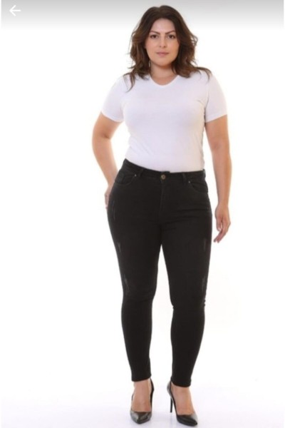 Kadın Füme Yüksek Bel Cepli Tırnaklı Likralı Kot Pantolon