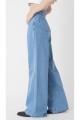 Mavı Boru Paça Yuksek Bel Kot