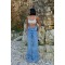 Extra Yüksek A.c.a.i.p S.o.l.m.a.z Mavi Salaş Jeans Palazzo Pantolon (süper Yüksek )