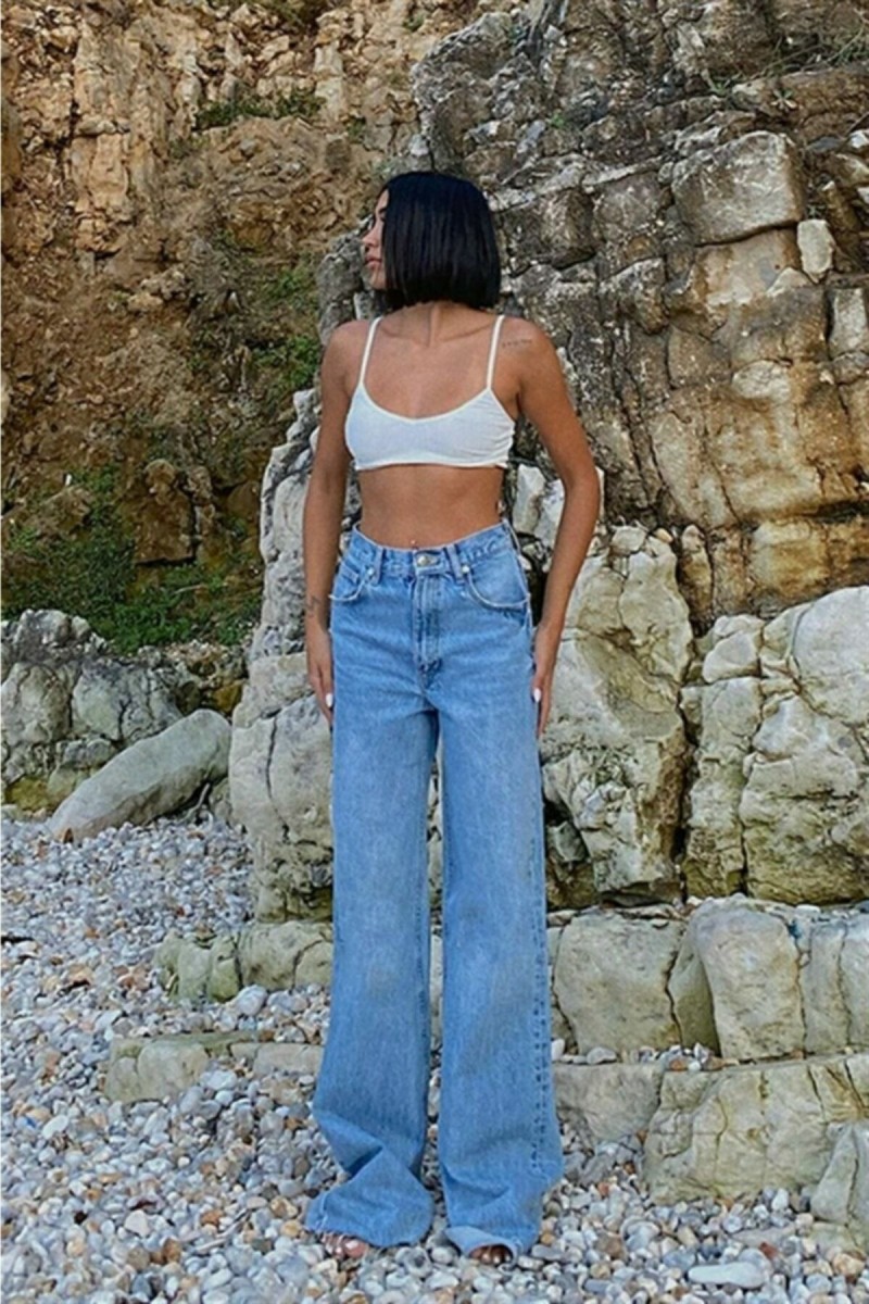 Extra Yüksek A.c.a.i.p S.o.l.m.a.z Mavi Salaş Jeans Palazzo Pantolon (süper Yüksek ) Extra Yüksek A.c.a.i.p S.o.l.m.a.z Mavi Salaş Jeans Palazzo Pantolon (süper Yüksek )