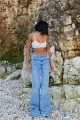 Extra Yüksek A.c.a.i.p S.o.l.m.a.z Mavi Salaş Jeans Palazzo Pantolon (süper Yüksek ) Extra Yüksek A.c.a.i.p S.o.l.m.a.z Mavi Salaş Jeans Palazzo Pantolon (süper Yüksek )