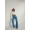 Extra Yüksek A.c.a.i.p S.o.l.m.a.z Mavi Salaş Jeans Palazzo Pantolon (süper Yüksek )