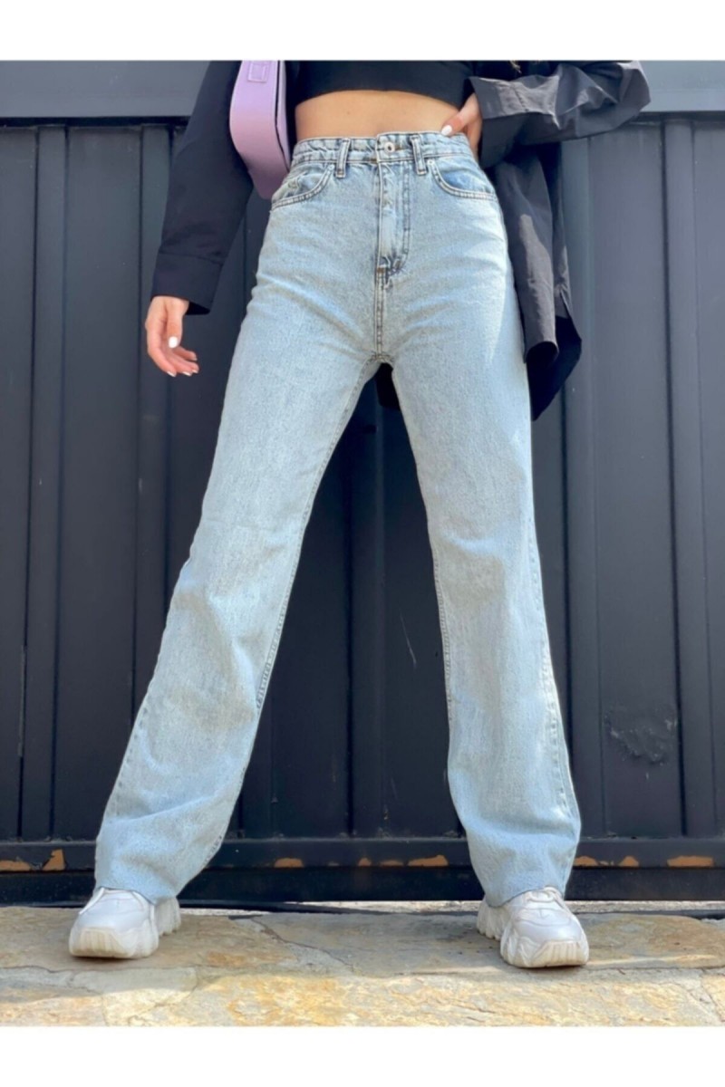 -buz Kar Likralı Süper Yüksek Bel Salaş Jeans Palazzo Pantolon. (süper Yüksek) Wide Leg -buz Kar Likralı Süper Yüksek Bel Salaş Jeans Palazzo Pantolon. (süper Yüksek) Wide Leg