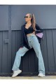 -buz Kar Likralı Süper Yüksek Bel Salaş Jeans Palazzo Pantolon. (süper Yüksek) Wide Leg -buz Kar Likralı Süper Yüksek Bel Salaş Jeans Palazzo Pantolon. (süper Yüksek) Wide Leg