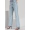 Jasmin Extra Süper Yüksek S.o.l.m.a.z Buz Mavi Salaş Jeans Palazzo Pantolon Wintage Straight