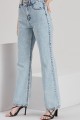 Jasmin Extra Süper Yüksek S.o.l.m.a.z Buz Mavi Salaş Jeans Palazzo Pantolon Wintage Straight Jasmin Extra Süper Yüksek S.o.l.m.a.z Buz Mavi Salaş Jeans Palazzo Pantolon Wintage Straight