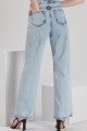 Jasmin Extra Süper Yüksek S.o.l.m.a.z Buz Mavi Salaş Jeans Palazzo Pantolon Wintage Straight Jasmin Extra Süper Yüksek S.o.l.m.a.z Buz Mavi Salaş Jeans Palazzo Pantolon Wintage Straight