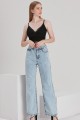Jasmin Extra Süper Yüksek S.o.l.m.a.z Buz Mavi Salaş Jeans Palazzo Pantolon Wintage Straight Jasmin Extra Süper Yüksek S.o.l.m.a.z Buz Mavi Salaş Jeans Palazzo Pantolon Wintage Straight