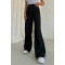 Lizovl 90 s Siyah Kar Likralı Süper Yüksek Bel Salaş Jean Pantolon. (SÜPER YÜKSEK.) Wide Leg.