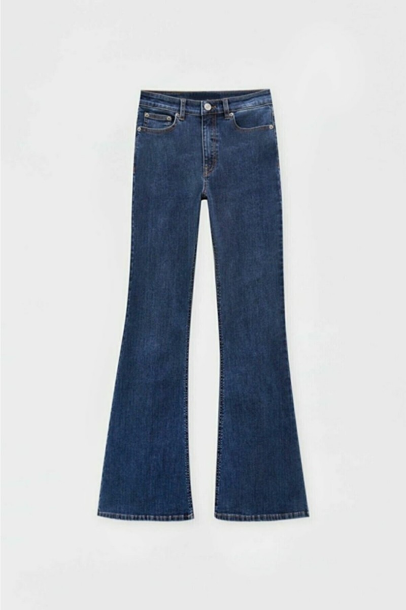 Extra Yüksek A.c.a.i.p S.o.l.m.a.z Mavi Salaş Jeans Palazzo Pantolon (süper Yüksek )