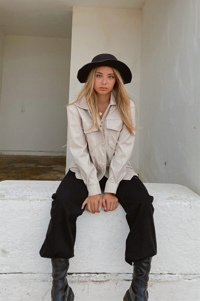 Viola Siyah 90's Likralı Süper Yüksek Bel Salaş Jeans Palazzo Pantolon. (SÜPER YÜKSEK)