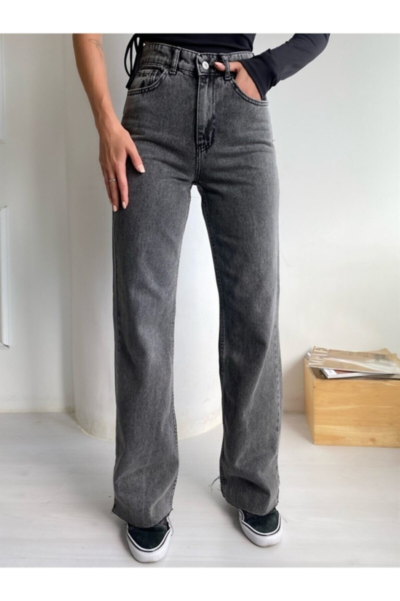 Bai 90's Mavi Kar Yıkama Extra Yüksek Bel Palazzo Salaş Jean Pantolon