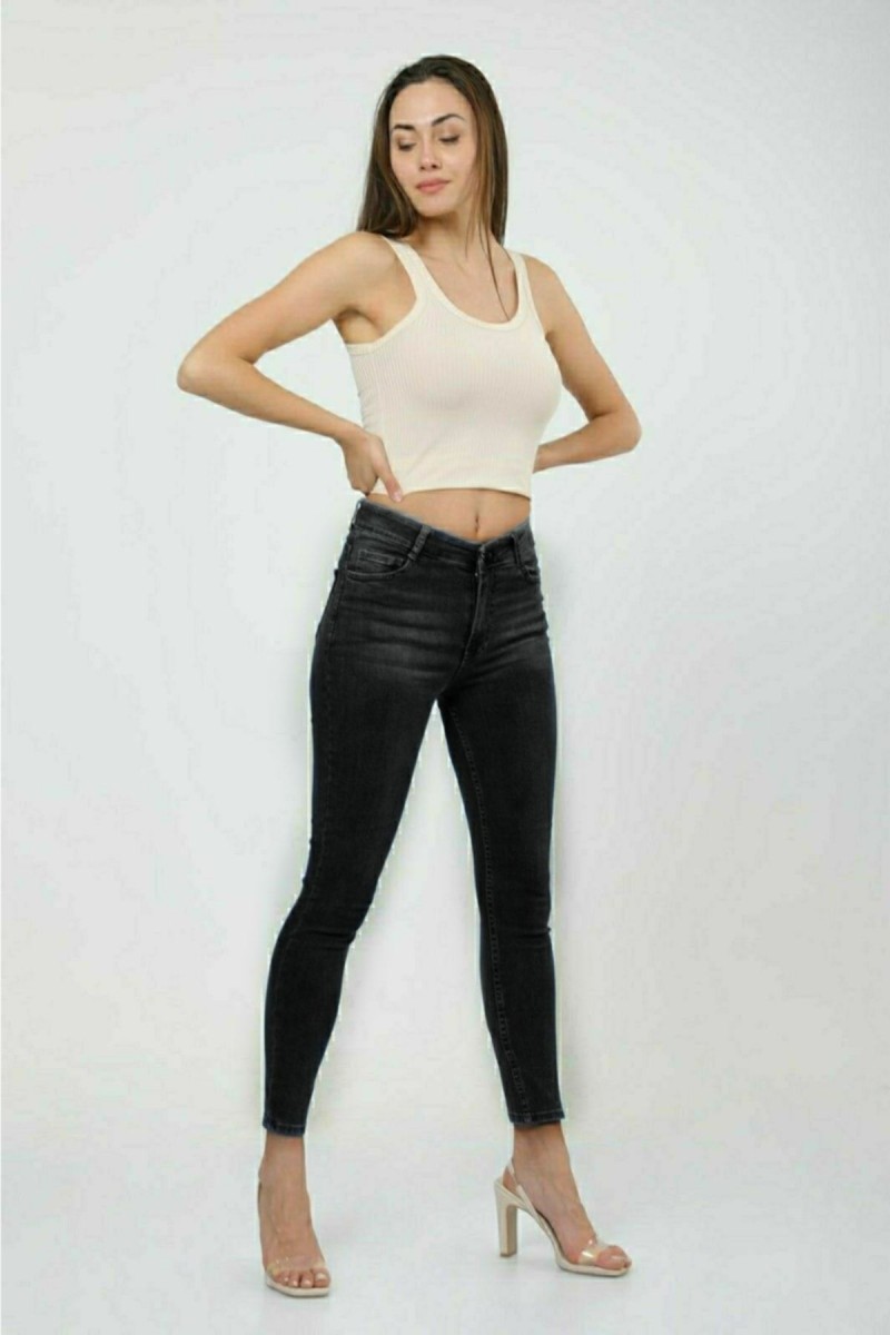 Ramses Siyah Bıyıklı Yüksek Bel S.ü.p.e.r Skinny Jeans Pantolon Jeans(TOPARLAYICI)