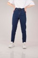 Koyu Mav Mom Jean Pantolon