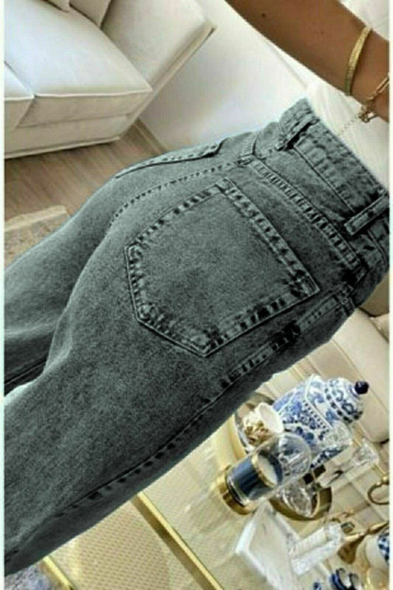 Füme Power Likralı Süper Yüksek Bel Salaş Jeans Palazzo Pantolon Füme Power Likralı Süper Yüksek Bel Salaş Jeans Palazzo Pantolon
