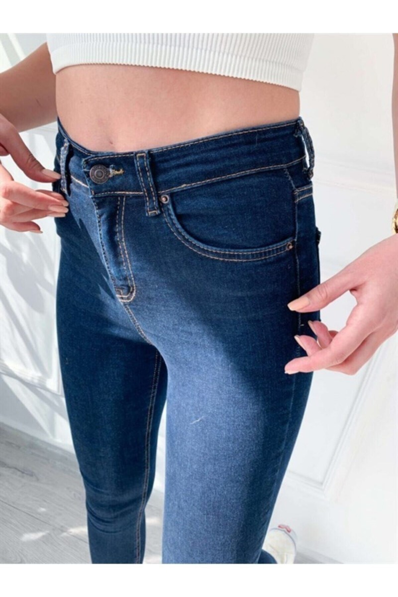 Kadın Lalin Solmayan Lacivert Süper Skinny Toparlayıcı Jean Kot Pantolon Kadın Lalin Solmayan Lacivert Süper Skinny Toparlayıcı Jean Kot Pantolon