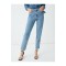 Irelia Açık Mavi Mavi Yüksek Bel Likralı Mom Jeans Denim Kot Pantolon