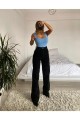 Syah Likralı Süper Yüksek Bel Salaş Jeans Palazzo Pantolon. (süper Yüksek) Syah Likralı Süper Yüksek Bel Salaş Jeans Palazzo Pantolon. (süper Yüksek)