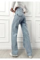 Mavi Likralı Süper Yüksek Bel Salaş Jeans Palazzo Pantolon. (süper Yüksek) Mavi Likralı Süper Yüksek Bel Salaş Jeans Palazzo Pantolon. (süper Yüksek)