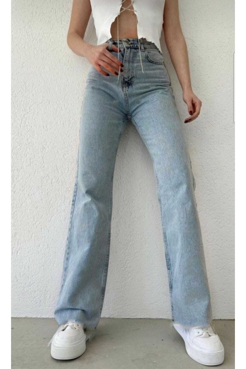 Elly 90 s Buz Mavi Likralı Süper Yüksek Bel Salaş Jeans Palazzo Pantolon Wide Leg Elly 90 s Buz Mavi Likralı Süper Yüksek Bel Salaş Jeans Palazzo Pantolon Wide Leg