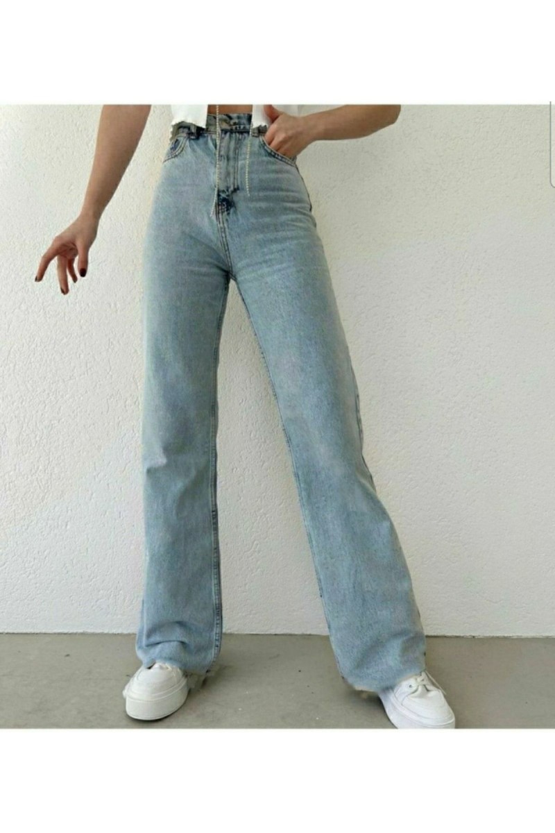 Elly 90 s Buz Mavi Likralı Süper Yüksek Bel Salaş Jeans Palazzo Pantolon Wide Leg Elly 90 s Buz Mavi Likralı Süper Yüksek Bel Salaş Jeans Palazzo Pantolon Wide Leg