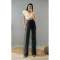 90 s Siyah Füme Kar Yıkama Likralı Süper Yüksek Bel Salaş Jeans Palazzo Pantolon Wide Leg