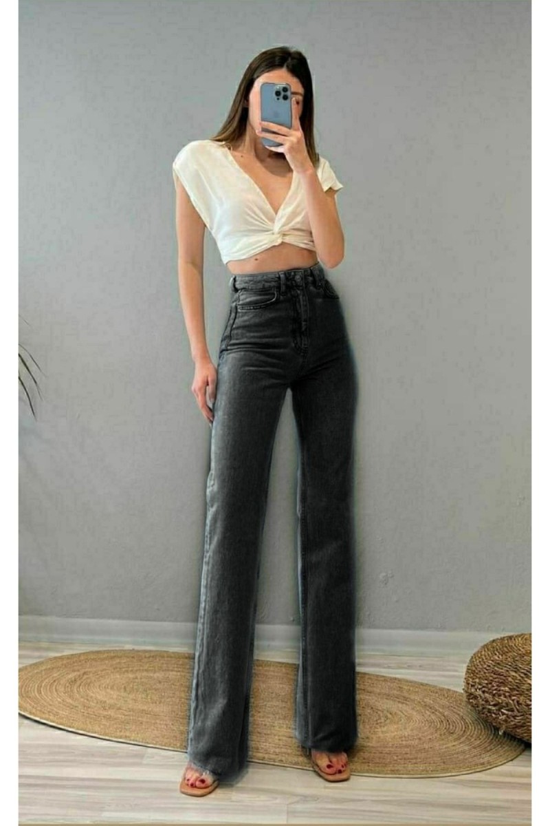 90 s Siyah Füme Kar Yıkama Likralı Süper Yüksek Bel Salaş Jeans Palazzo Pantolon Wide Leg 90 s Siyah Füme Kar Yıkama Likralı Süper Yüksek Bel Salaş Jeans Palazzo Pantolon Wide Leg
