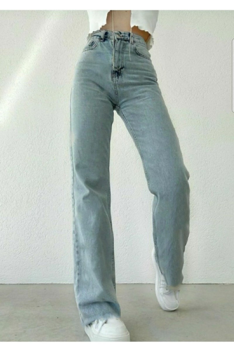 Elly 90 s Buz Mavi Likralı Süper Yüksek Bel Salaş Jeans Palazzo Pantolon Wide Leg Elly 90 s Buz Mavi Likralı Süper Yüksek Bel Salaş Jeans Palazzo Pantolon Wide Leg