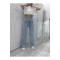 90s Açık Kar Yıkama Likralı Süper Yüksek Bel Salaş Jeans Palazzo Pantolon Wide Leg