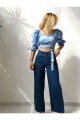 Maya Koyu Mavi 90 s Likralı Süper Yüksek Bel Salaş Jeans Palazzo Pantolon. (süper Yüksek) Maya Koyu Mavi 90 s Likralı Süper Yüksek Bel Salaş Jeans Palazzo Pantolon. (süper Yüksek)